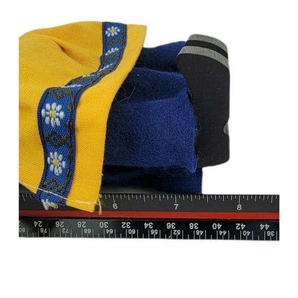 Original Butticki Of Sweden Handmade Wood Doll In Dress With Flowers 8" Tall - Picture 8 of 10